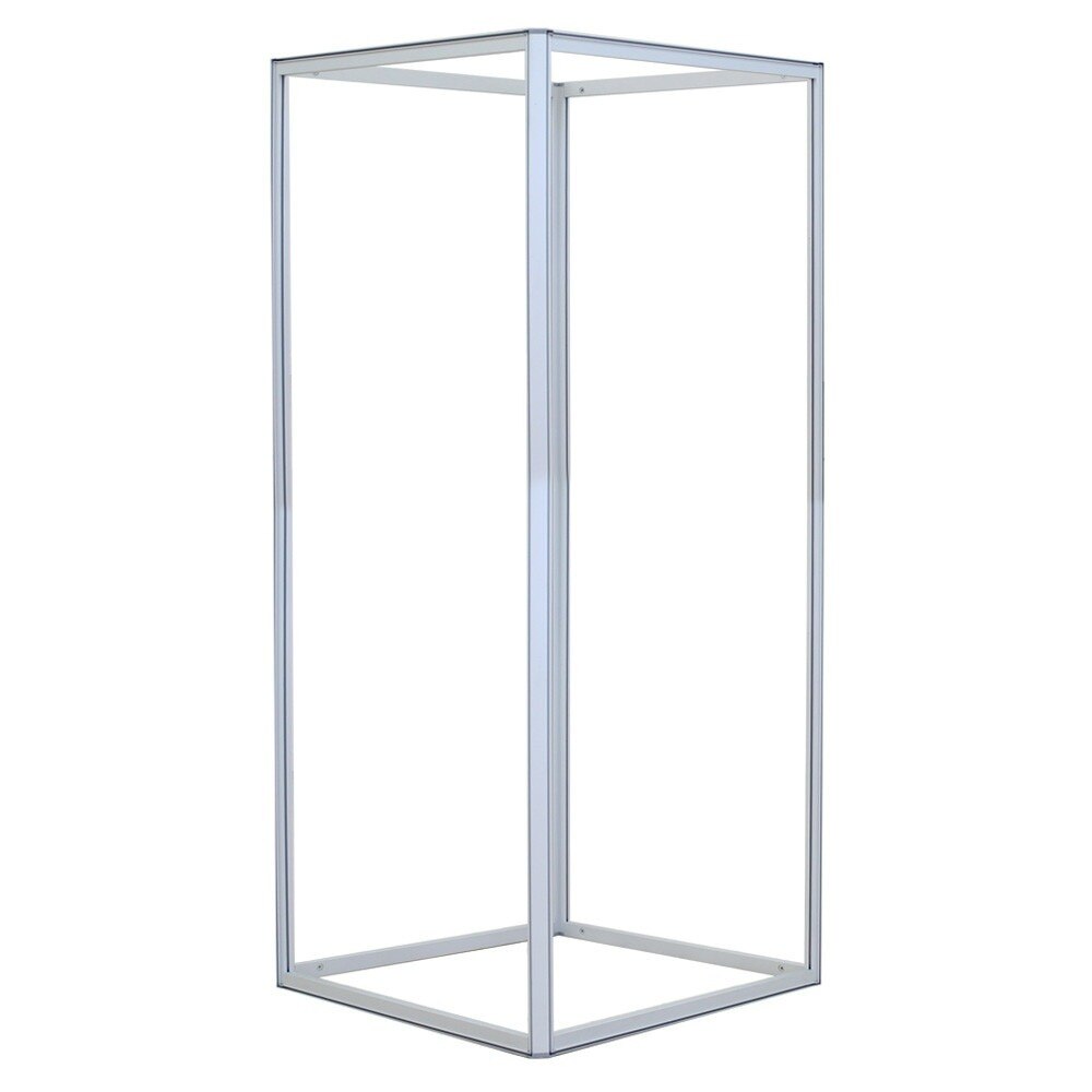 32D Big Sky Square Tower Silver Non-Backlit Frame — 4x8 Hardware Only